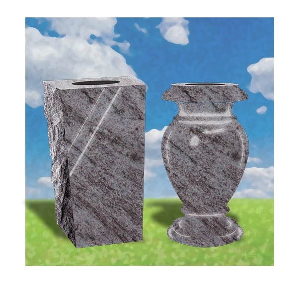 Granite floral vase