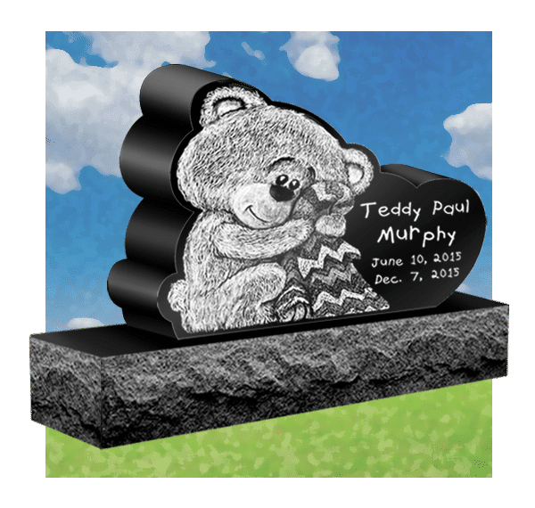 Granite memorial for an infant or child