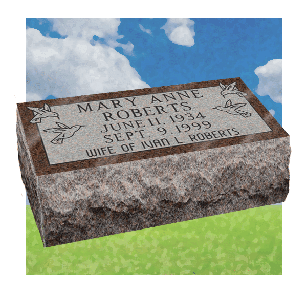 Single bevel granite marker